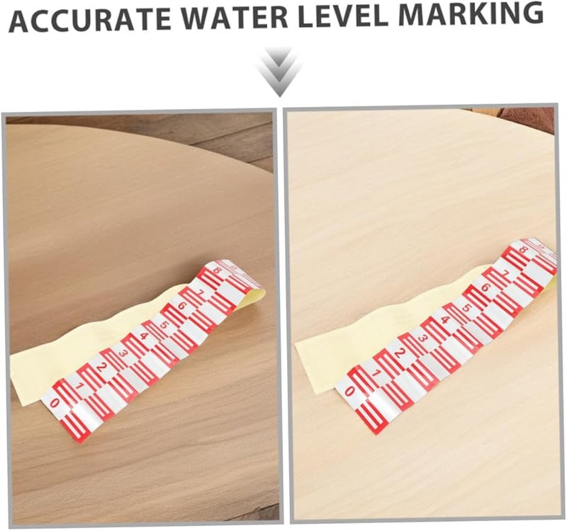 2Pcs Reflective Water Level Scale Stickers Self Adhesive Pool Spa Tank Gauge - Image 3